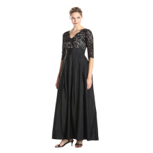 Premium material polyester wide range size women wear black lace women dress